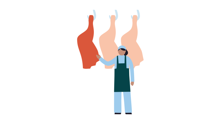 Illustrasjon av slakteri