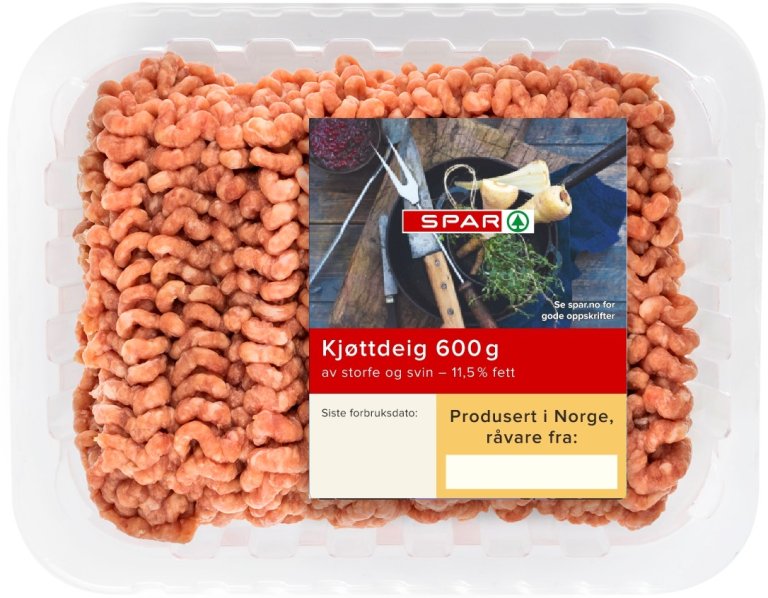 Spar Storfe- og svinedeig 600 g