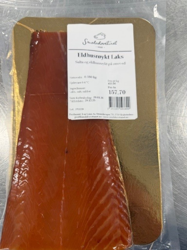 Eldhusrøykt laks fra Smalahovetunet