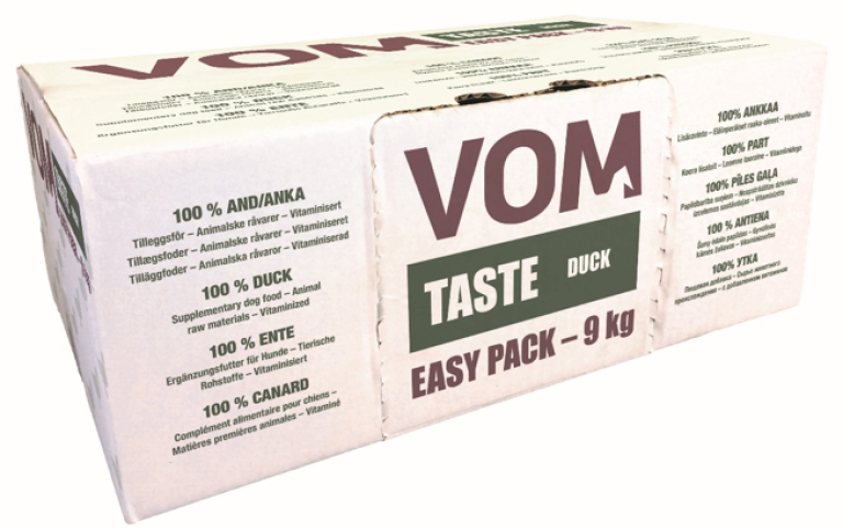VOM TASTA Duck Easy Pack, med vinrød skrift
