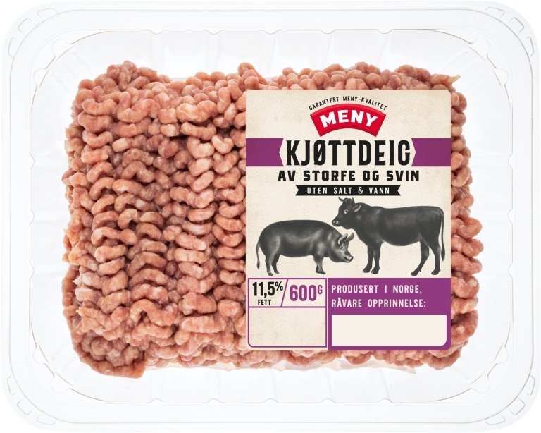 Meny Storfe- og svinedeig 600 g