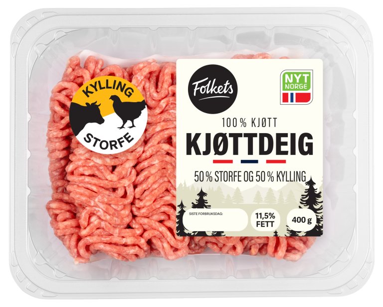Folkets kjøttdeig storfe og kylling 400 g